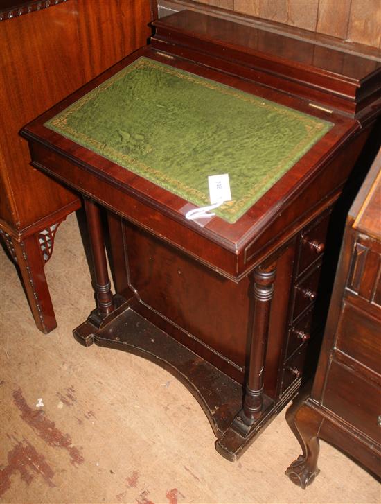 19th century mahogany bidet and a Victorian style mahogany davenport